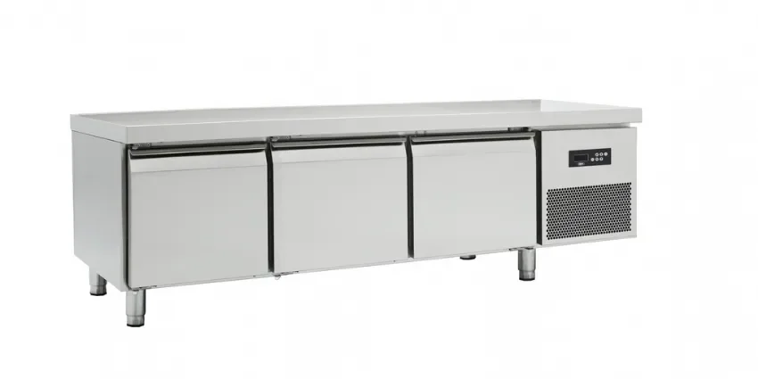Soubassement réfrigéré positif 3 portes température -2/+8°c prof 600 Commande En Gros