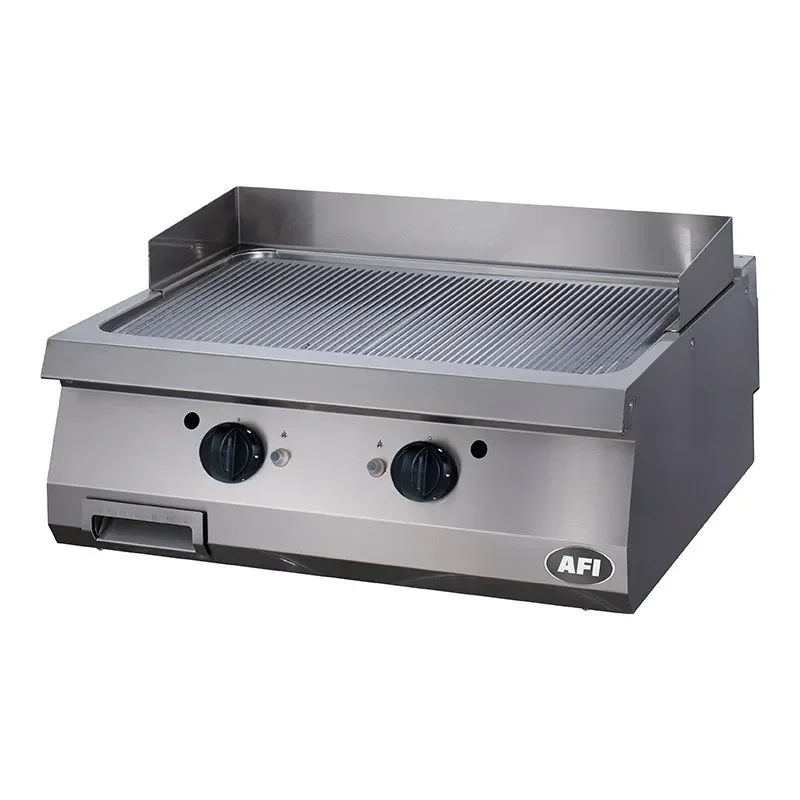Affaire À Saisir Plaque à snacker gaz plaque double nervurée chromée dimensions puissance 14 kw
