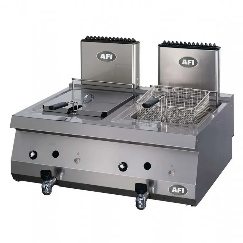 Friteuse gaz gamme 700 avec 2 cuves 12+12 l puissance 20 kw Offre Spéciale