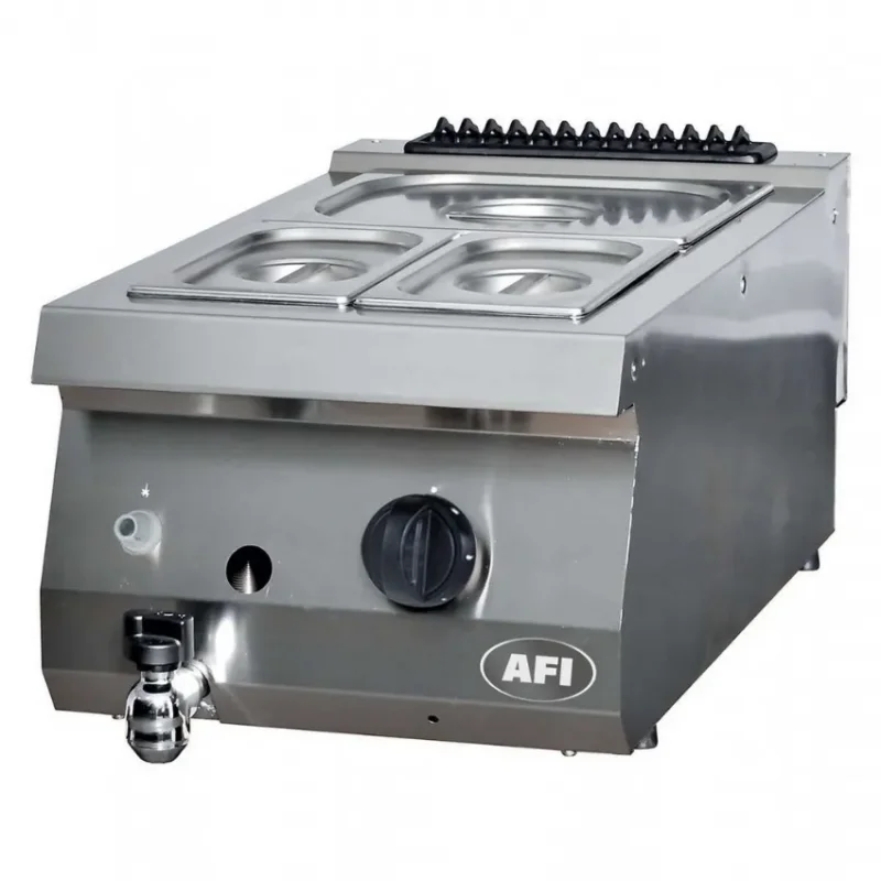 Usine Directe Bain-marie à gaz gamme 700 avec 1 cuve gn 1/1 température jusqu’à 90 °c