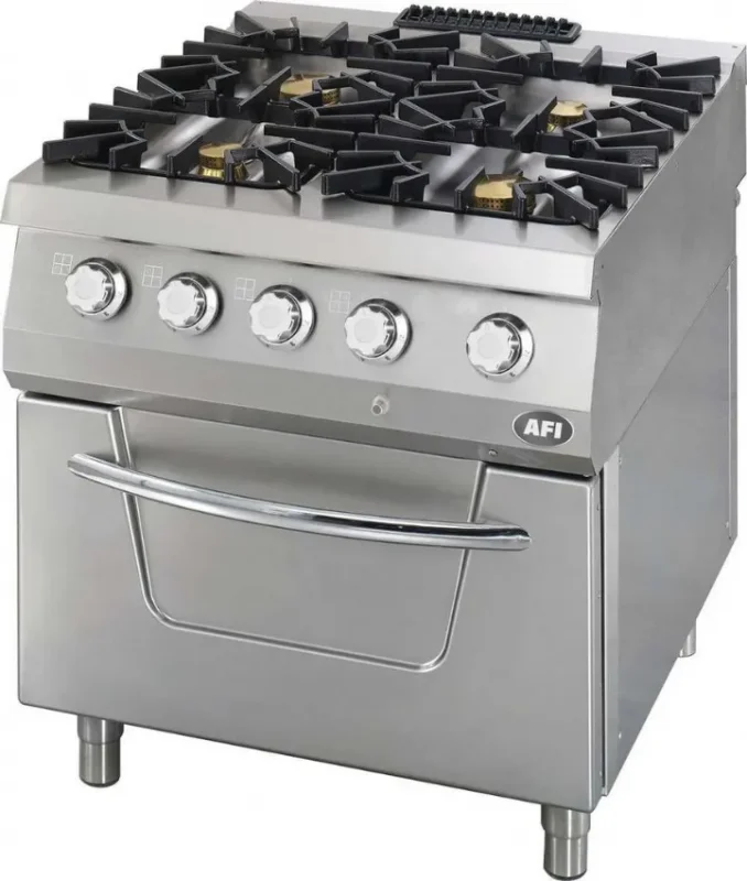 Offre Du Jour Fourneau gaz sur four électrique triphasé - 4 feux - 800x900x850 mm