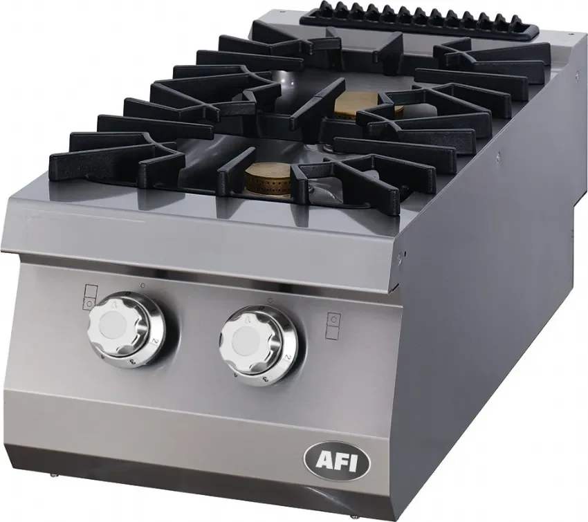 Fourneau gaz 2 feux vifs - avec gaz butane propane ou gaz de ville - 400x900x280mm Offre Du Jour