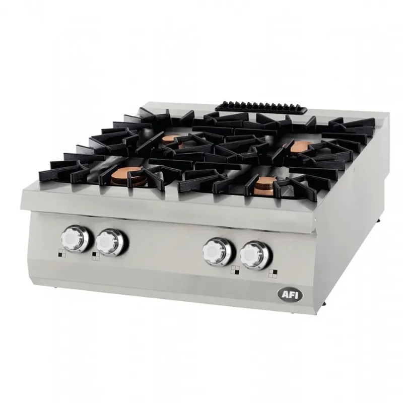 Fourneau gaz à poser 4 feux vifs avec dimensions 800x900x280 mm Meilleur Choix