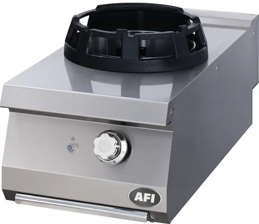 Dernier Modèle Wok gaz 1 feu gamme 900 à poser puissance 14 kw - 400x900x280 mm