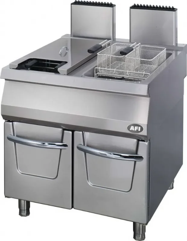 Friteuse gaz sur coffre 2 cuves 22 l - puissance 44 kw Offre Limitée