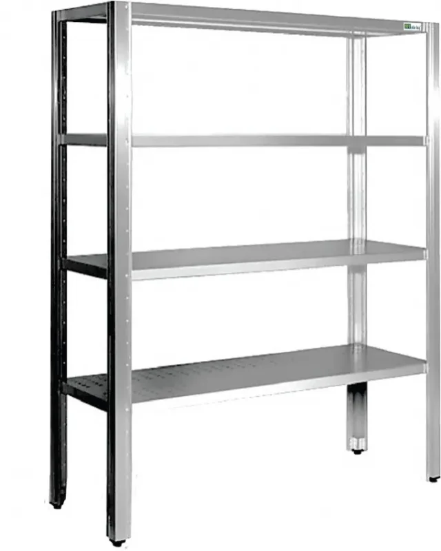 Étagère inox tablettes perforées 4 niveaux dimensions 800x500x1800mm Promotion Saisonnière