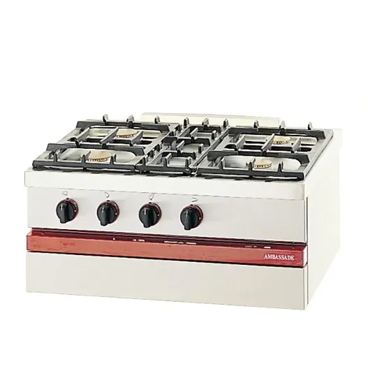 Meilleure Vente Fourneau à gaz 4 feux vifs à poser 700x650x300 mm