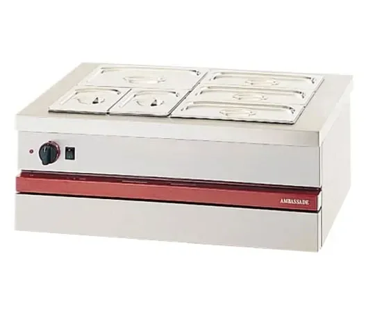 Bain marie électrique gn 2/1 à poser - 800x650x300 mm Nouvelle Collection