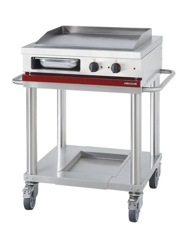 Plaque à snacker électrique 3,6 kw sur chariot - 900x650x950 mm Prix Cassé
