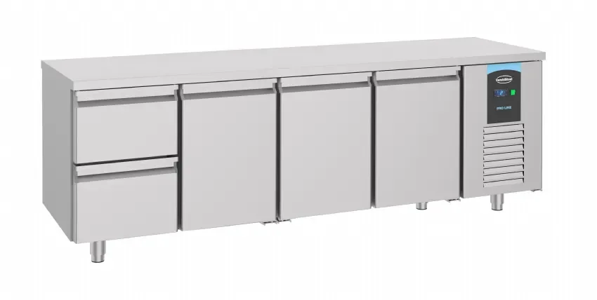 Expédié Aujourd’hui Table réfrigérée 3 portes 2 tiroirs profondeur 700 mm positive energy line