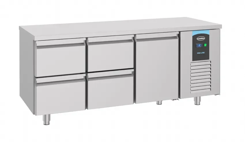 Achat Immédiat Table réfrigérée 1 porte 4 tiroirs profondeur 700 mm positive energy line