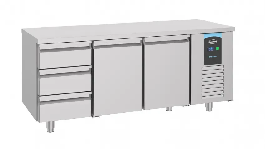 Table réfrigérée 2 portes 3 tiroirs profondeur 700 mm positive energy line Livraison Gratuite