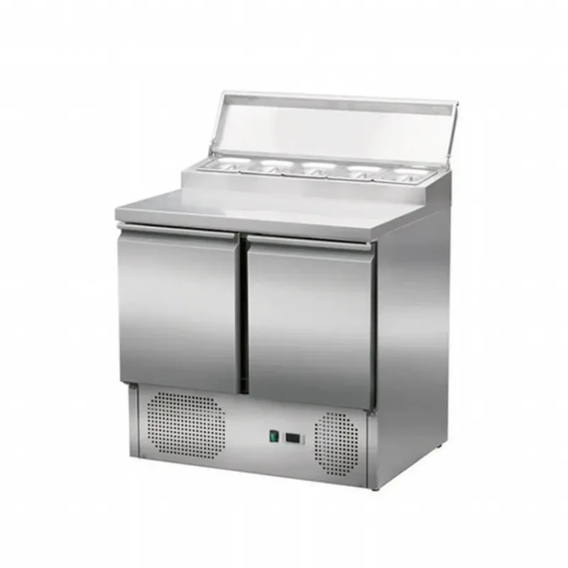 Meilleur Prix Saladette professionnelle 2 portes positive 254 l avec emplacements pour gn 1/6 x5