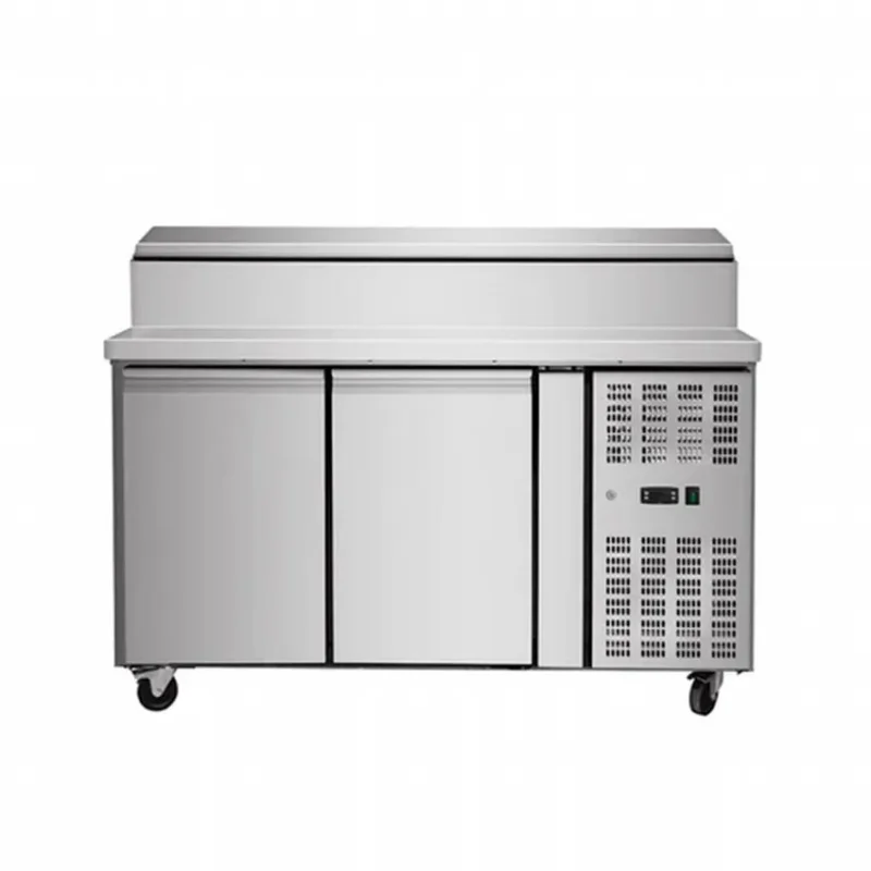 Saladette professionnel positive ventilée 2 portes avec capot pour gn 1/4x7 Livraison Express
