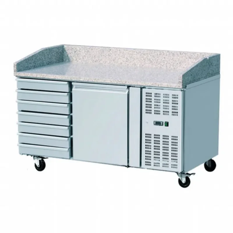 Table a pizza 1 porte avec 5 tiroirs 390 l postive ventilée Soldes