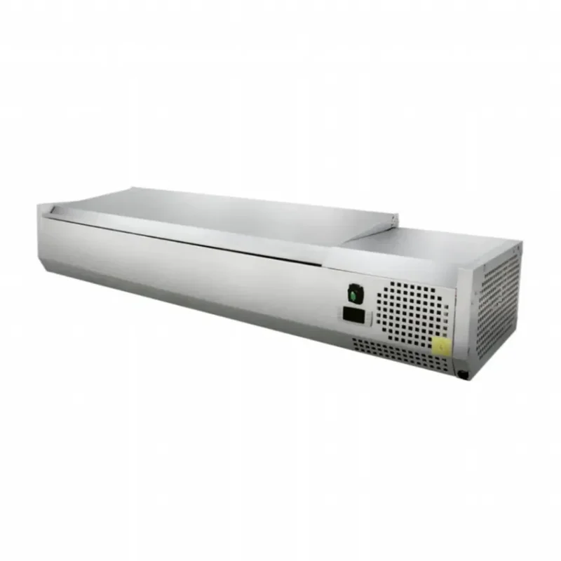 Saladette a ingrédients a poser avec capot gn 1/3 x7 1600x395x255 Satisfait Ou Remboursé