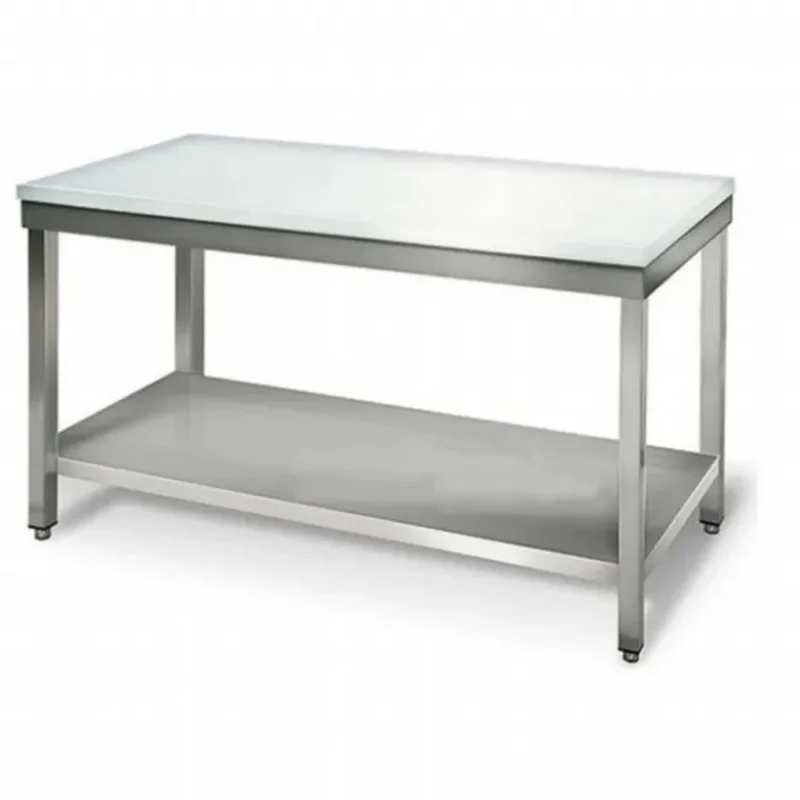 Table de boucherie billot en inox 1600x700x850mm Nouvelle Collection
