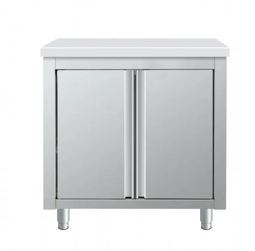 Offre Limitée Meuble bas en inox portes battante 800x600x850mm