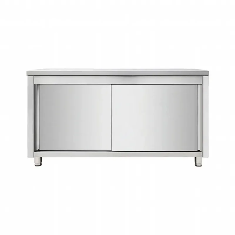 Meuble bas en inox portes coulissante 1400x600x850mm Satisfait Ou Remboursé