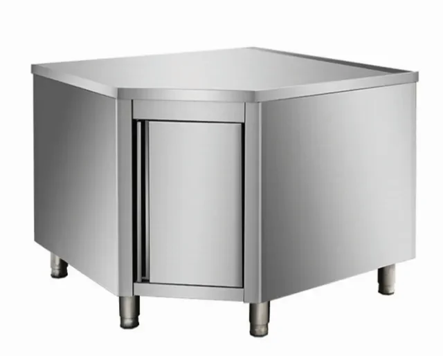 Petit Prix Meuble bas en inox version d'angle 60cm