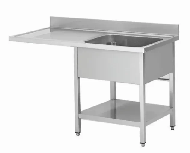 Soldes Plonge professionnel en inox avec passage lave vaisselle a gauche 1400x700x850+100mm