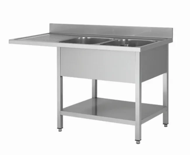Commander Maintenant Plonge professionnel en inox avec passage lave vaisselle a gauche 1800x600x850+100mm
