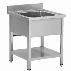 Achat Immédiat Plonge 1 bac professionnel en inox 700x700x850+100mm