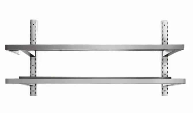 Etagere murale professionnel 2 etages en inox 1200x400x350mm Livraison Gratuite