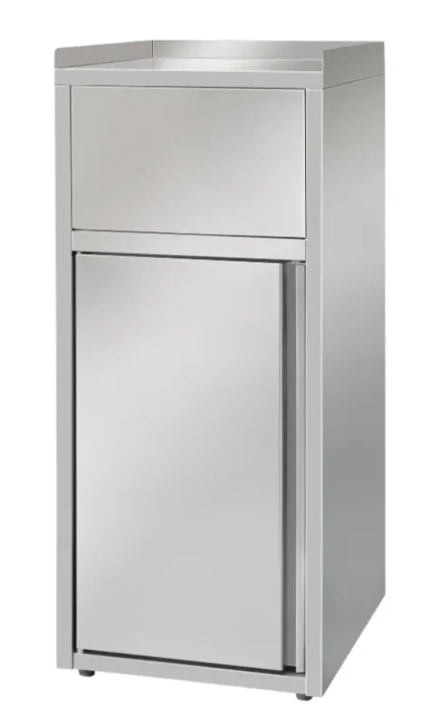 Poubelle snack inox professionnel carrée 60 l Meilleure Vente
