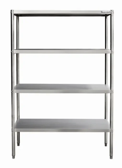Étagère 4 niveaux profondeur 400 professionnel en inox 600x400x1800mm Haute Qualité