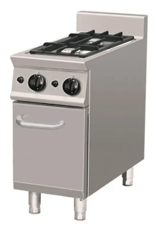 Prix Réduit Fourneau professionnel a gaz 2 feux vifs 5,5 kw et 4,5 kw