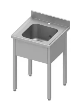 Must-Have Plonge inox adossée avec 1 bac sans étagère 700x700x900 à monter