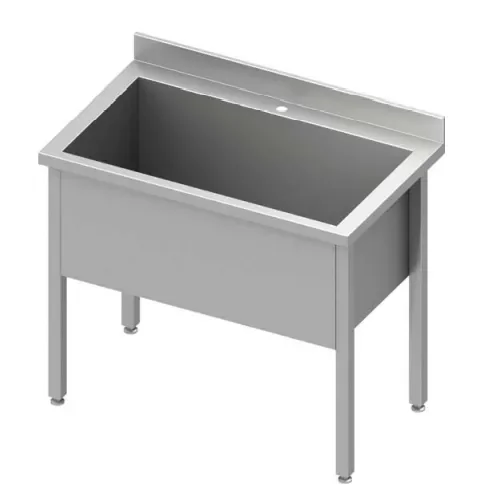 Livraison Express Plonge inox maxi 1 cuve profonde 400 mm soudée 1200x800x900
