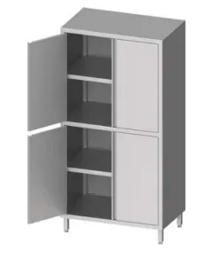 Armoire inox de rangement porte battante 1000x800x1800 Populaire