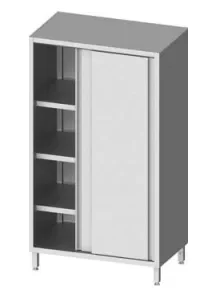 Armoire inox de rangement porte coulissante 800x800x1800 Nouveauté