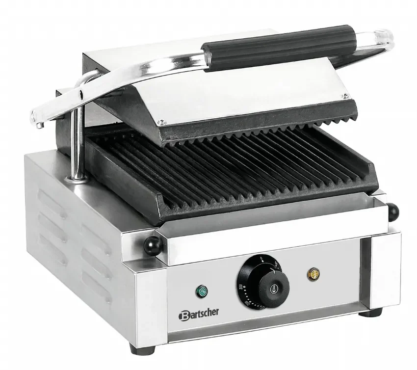Grill de contact simple électrique professionnel nervuré - 290x395x210 mm Remise