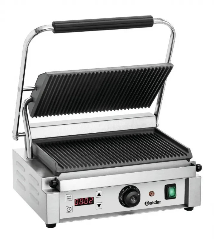 Grill de contact pour panini rainuré affichage numérique 6 programmes - 410x400x200 mm Top Vente