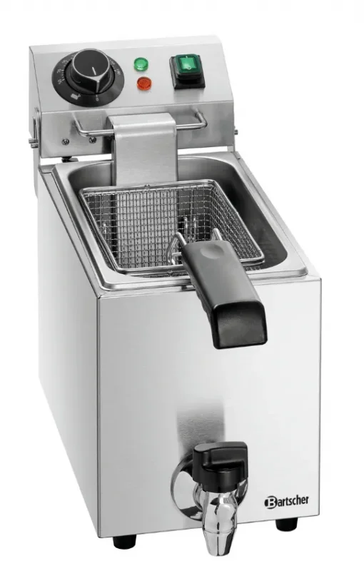 Usine Directe Friteuse électrique à poser 4 l avec robinet de vidange - 200x640x340 mm