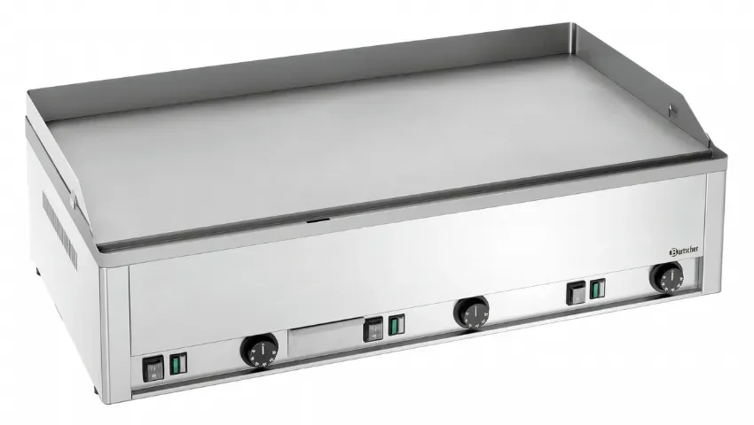 Plancha électrique triphasé professionnel à poser plaque lisse - 990x580x310 mm Dernière Chance