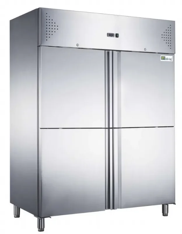 Armoire réfrigérée positive inox 4 demi portes gn 2/1 température +2/+8°c - 1400l Commande En Gros