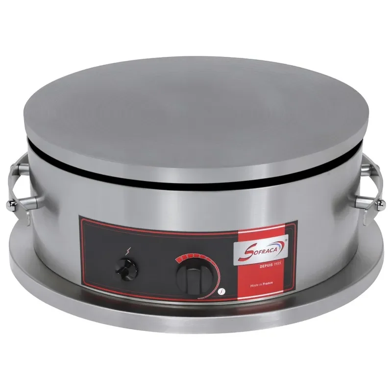 Réduction Crêpière gaz professionnelle foraine à usage intensif diamètre 40 cm - 452x132 mm