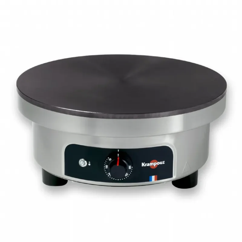 Expédition Rapide Crêpière électrique professionnelle ronde billig avec 1 plaque de 3000 w - diamètre 35 cm