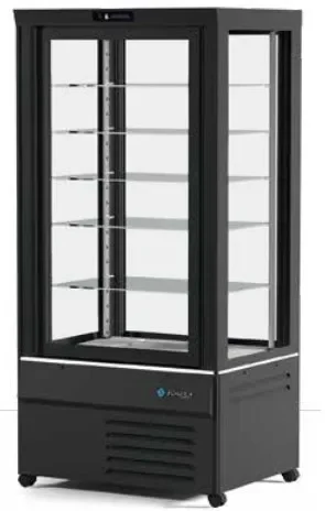 Marque Vitrine 4 faces vitrées négative 550l +5/-21°c - 890x720x1870 mm