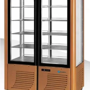 Achat Immédiat Vitrine réfrigérée panoramique rotative positive couleur bois 2 portes 800l