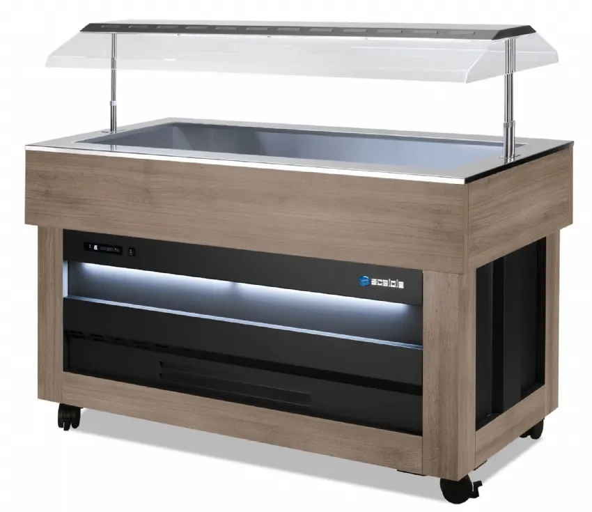 Prix Bas Buffet présentation libre service vitré maintient chaud - 1480x720x1270 mm