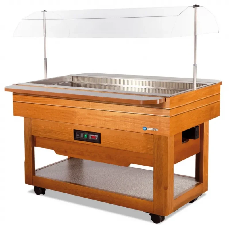 Buffet présentation libre service réfrigéré pour charcuteries +3/+10°c - 1400x1070x1450 mm Top Vente