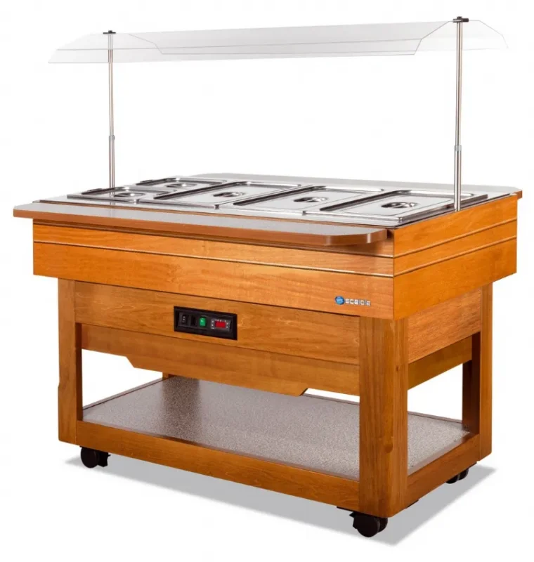 Buffet présentation libre service maintien chaud - 1400x1070x1450 mm Achat Immédiat
