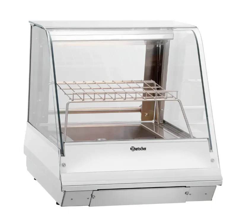 Offre Limitée Vitrine chauffante argenté 85 litres - 505x785x560 mm