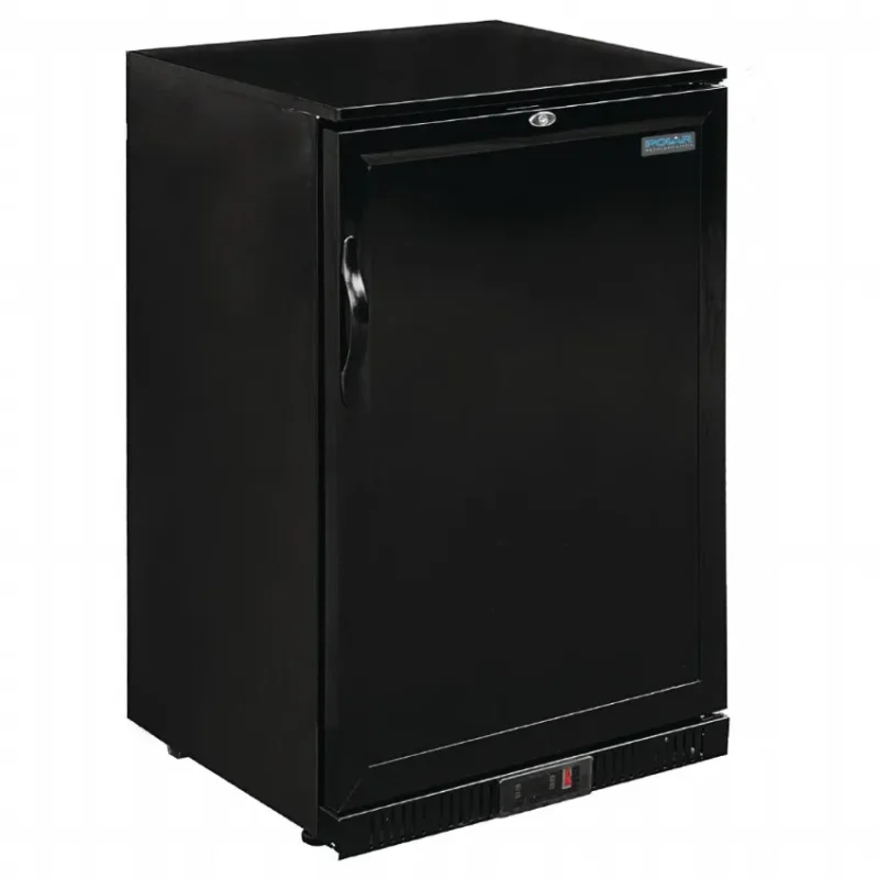 Petit Prix Arrière-bar une porte pleine noir série g 900mm 138l
