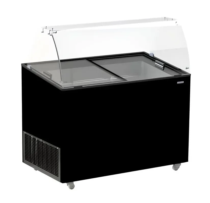 Vitrine à crème glacée noire 8x5 l -24/-14°c - 1184x727x1229 mm Super Prix